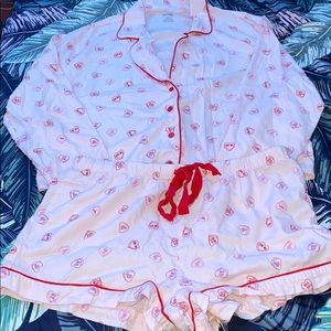 VS Pink PJ Set Large NWOT washed but never worn!